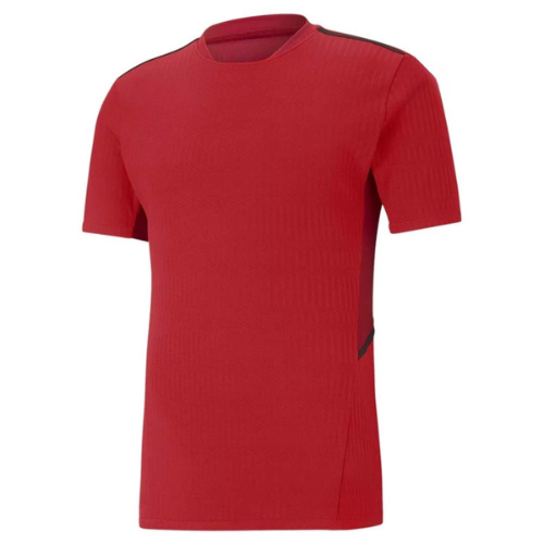 Classic and minimalist red soccer jersey with clean design