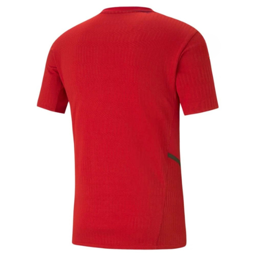 Classic and minimalist red soccer jersey with clean design