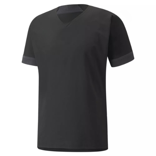 Classic and minimalist All Black soccer jersey with clean design